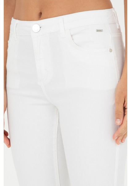 Kadın Beyaz Pantolon (Kanvas-Chino) 50281692-VR013