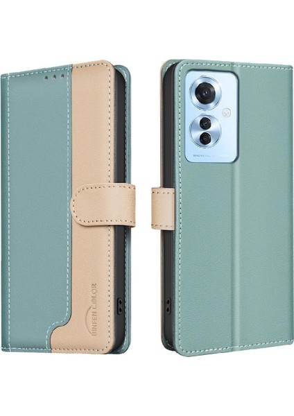 Oppo Oppo 11F 5g Kickstand Darbeye Tpu Iç Kabuk Kartı Için Flip Case (Yurt Dışından)