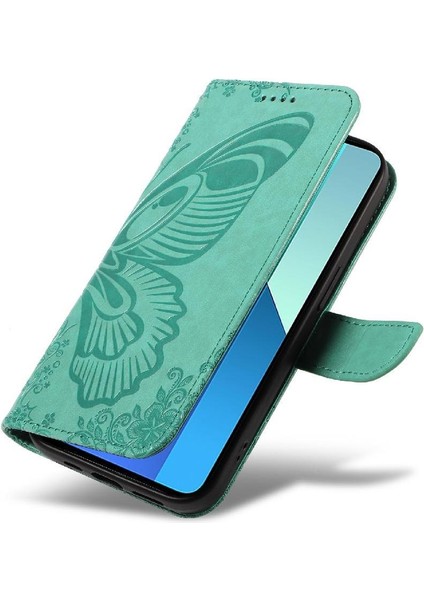 Xiaomi Redmi Not 13 Için Flip Case 4g Ayrılabilir El Kayışı Kabartmalı Yüksek (Yurt Dışından)