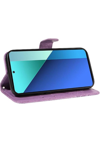 Xiaomi Redmi Not 13 Için Flip Case 4g Ayrılabilir El Kayışı Kabartmalı Yüksek (Yurt Dışından)
