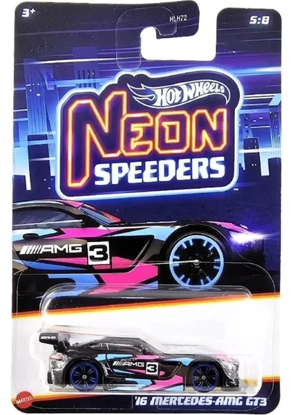 Hot Wheels Neon Yarışçılar HLH72 - 16 Mercedes-Amg Gt3 HRW79