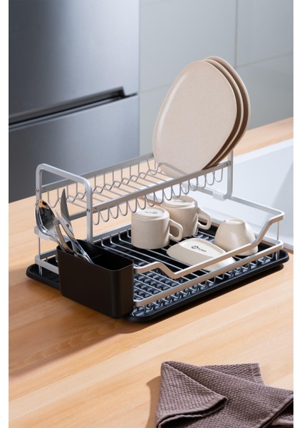 Tekno Trust Siyah Helmut Bulaşıklık - 43 x 32 cm Çelik 47 x 23