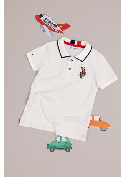 Erkek Çocuk Ekru Tişört Basic 50279570-VR019