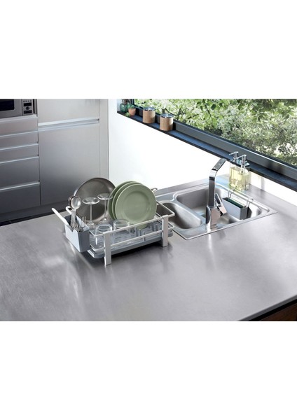 Tekno Trust Gri Blanca Paslanmaz Aluminyum Bulaşıklık-Gri 35 x 45 Plastik