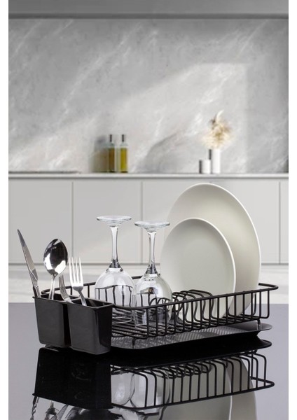 Tekno Trust Siyah Siyah Tek Katlı Modern Tabaklık Bulaşıklık fiyatları