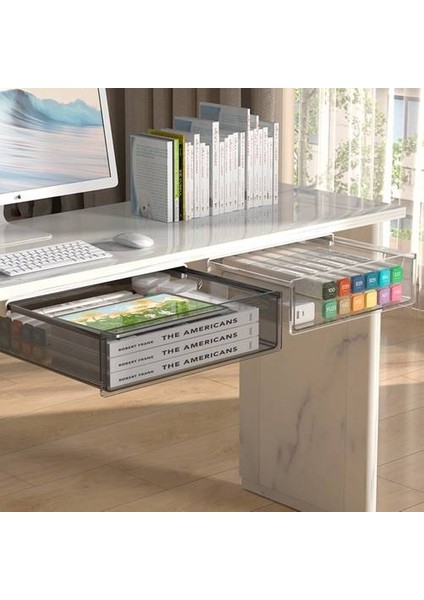 Desk Çekmecesi Depolama Kutusu, Masa Tabanı Çekmecesi Dolabı, Büyük Kapasiteli Ofis Görünmez Raf (Yurt Dışından) fiyatları