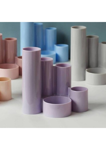 Büyük Kapasiteli Yaratıcı Depolama Kutusu, Ofis Makyaj Fırçası Kovası, Masaüstü Beş Delikli Öğrenci Kalem Sahibi (Yurt Dışından) fiyatları