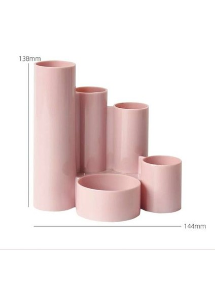 Büyük Kapasiteli Yaratıcı Depolama Kutusu, Ofis Makyaj Fırçası Kovası, Masaüstü Beş Delikli Öğrenci Kalem Sahibi (Yurt Dışından) fırsatları