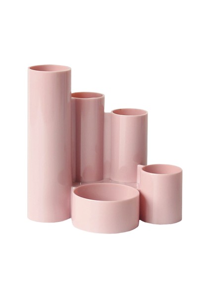 Büyük Kapasiteli Yaratıcı Depolama Kutusu, Ofis Makyaj Fırçası Kovası, Masaüstü Beş Delikli Öğrenci Kalem Sahibi (Yurt Dışından)