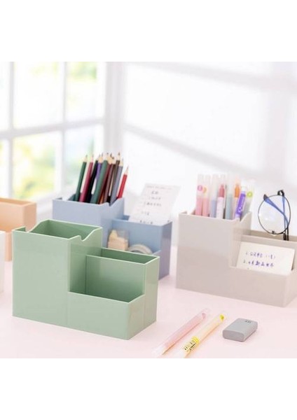 Rastgele Renkli Japon Tarzı Ofis Kalemi Tutucu ve Kalem Çantası, Yaratıcı Dıy Masaüstü Saklama Kutusu, Çok Fonksiyonlu Kozmetik Saklama Kutusu (Yurt Dışından) modelleri