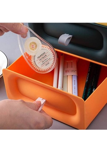 Yurt Plastik Depolama Kutusu, Çekmece Masaüstü Organizatörü, Ofis Masası Rafı (Yurt Dışından)