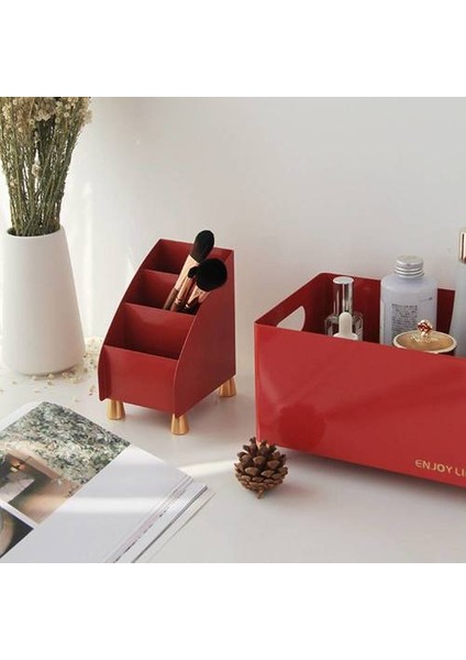 Iskandinav Tarzı Küçük Saklama Kutusu, Ofis Masaüstü Kalem Tutucu, Tuvalet Masası Ruj Makyaj Fırçası Saklama Kovası (Yurt Dışından) fırsatları