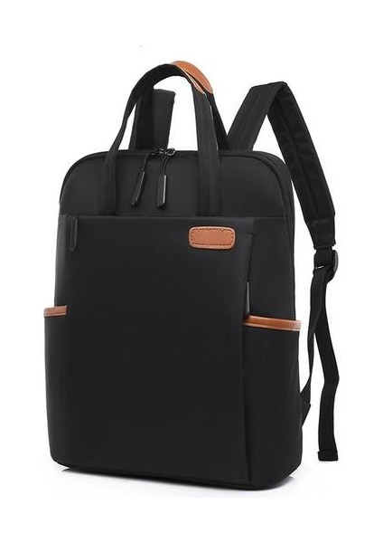 Bayan Basit Büyük Kapasiteli Sırt Çantası Siyah (Yurt Dışından)