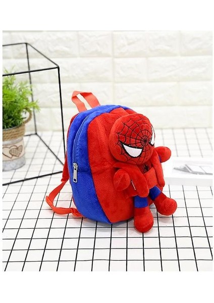 3D Örümcek Adam Amerikan Takımı Karikatür Mini Peluş Çocuk Sırt Çantaları Okul Çantası Anaokulu Okul Çantaları (Yurt Dışından)