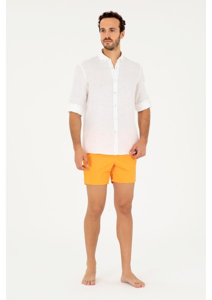 Erkek Turuncu Deniz Şortu 50282927-VR051