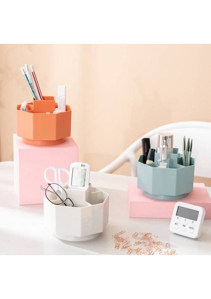 Masaüstü Kırtasiye Dönen Kalem Tutucu, Öğrenci Çoklu Kalem Kutusu Saklama Kutusu, Ofis Kozmetik Sunribat Saklama Kutusu (Yurt Dışından) fiyatları