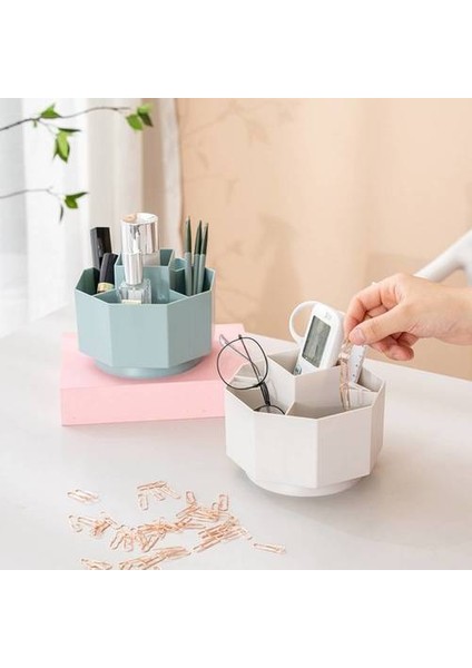 Masaüstü Kırtasiye Dönen Kalem Tutucu, Öğrenci Çoklu Kalem Kutusu Saklama Kutusu, Ofis Kozmetik Sunribat Saklama Kutusu (Yurt Dışından) modelleri