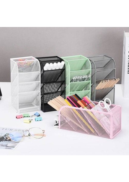 Eğik Kalem Tutucu Kozmetik Kutusu, Ofis Depolama Kutusu Masaüstü Depolama Tüpü, Çok Işlevli Çok Katmanlı Metal Kalem Tutucu (Yurt Dışından) fiyatları