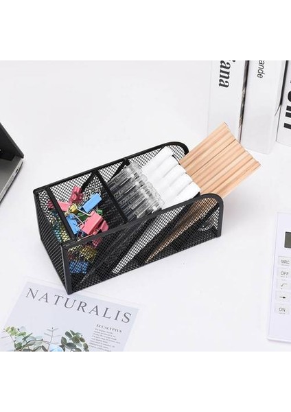 Eğik Kalem Tutucu Kozmetik Kutusu, Ofis Depolama Kutusu Masaüstü Depolama Tüpü, Çok Işlevli Çok Katmanlı Metal Kalem Tutucu (Yurt Dışından) indirimleri