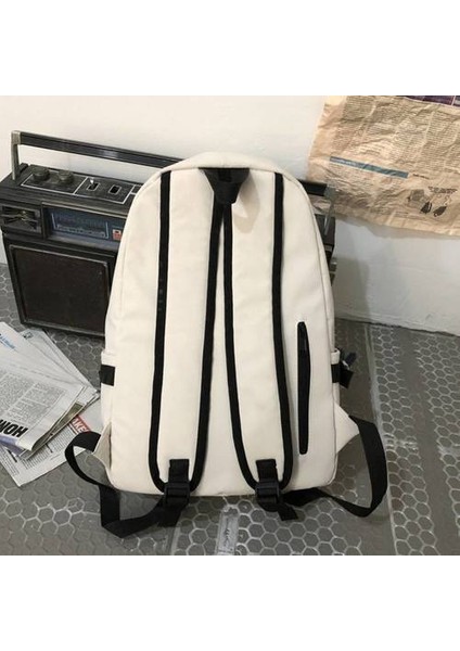 Basit Gündelik Okul Çantası, Kore Lisesi Öğrencisi Sırt Çantası, Erkek ve Kadınlar Için Moda Trendi Sırt Çantası (Yurt Dışından) modelleri