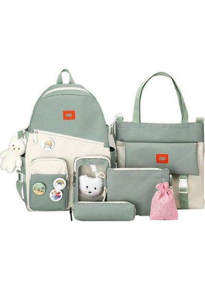 4 Parça Büyük Kapasiteli Okul Çantası Seti (Yurt Dışından)