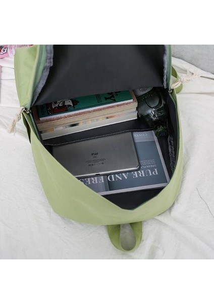 4'lü Papatya Desenli Kanvas Sırt Çantası Seti (Yurt Dışından) modelleri