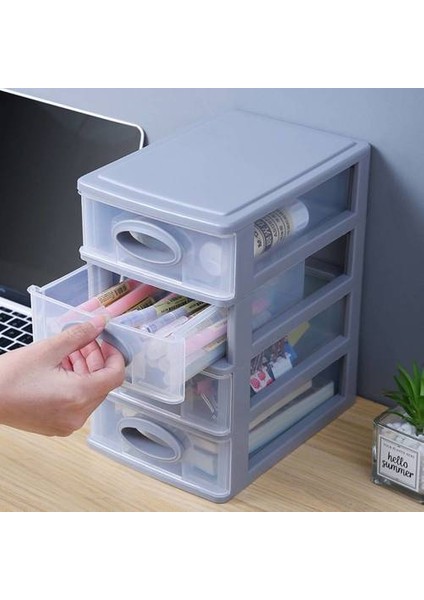 Çekmece Masaüstü Ofis Saklama Kutusu, Öğrenci Masa Kırtasiye Rafı, Çok Katmanlı Şeffaf Depolama Kabini (Yurt Dışından) fiyatları