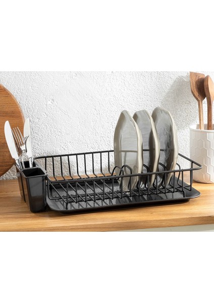 Tekno Trust Metal Bega Metal Bulaşıklık 37X26 cm Siyah Siyah