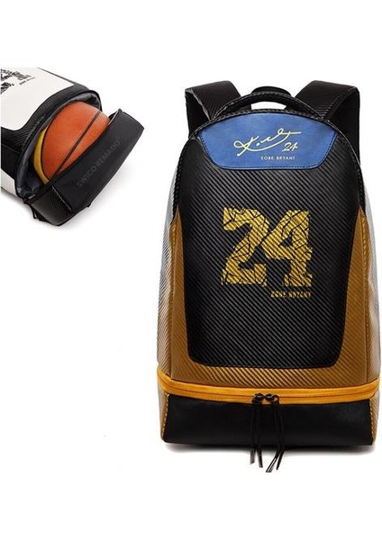 Forma Şeklinde Basketbol Sırt Çantası - Siyah/kahverengi (Yurt Dışından)
