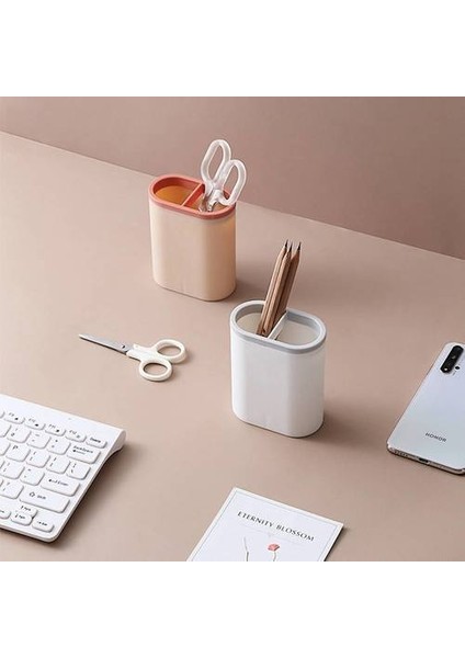 Ofis Kalem Tutucu Kalem Tutucu, Makyaj Masaüstü Depolama Rafı, Çok Fonksiyonlu Basit Depolama Kalemi Kılıfı (Yurt Dışından) modelleri