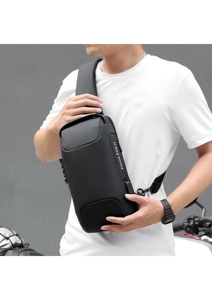 Su Geçirmez Erkek Sırt Çantası - Siyah (Yurt Dışından)