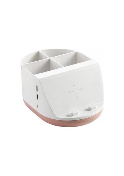 Çok Fonksiyonlu Kablosuz Şarj Saklama Kutusu, Masaüstü Ofis Plastik Organizasyon Kutusu, Yaratıcı Yatak Odası Uzaktan Kumanda Kalemi Tutucu Kalem Tutucu Kutusu (Yurt Dışından)