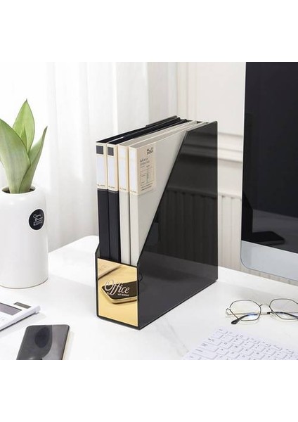 Ofis Masaüstü Dosya Depolama Kutusu, Light Luxury A4 Dosya Kutusu Son Kutu, Ev Eğitim Kitap Depolama Kutusu Dosya Kutusu (Yurt Dışından)