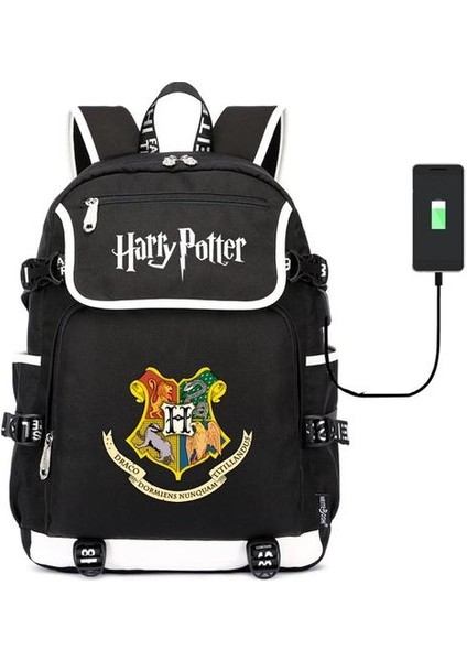 USB Şarj Portlu Harry Potter Öğrenci Sırt Çantası (Yurt Dışından)