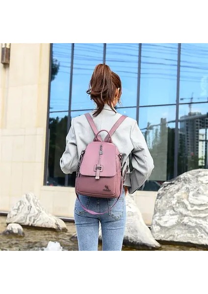 Sırt Çantası Kadın Tasarımcı Yüksek Deri, Seyahat Için Çanta Kadın Moda Okul Çok Fonksiyonlu Büyük Kapasiteli Sırt Çantaları (Yurt Dışından) fiyatları