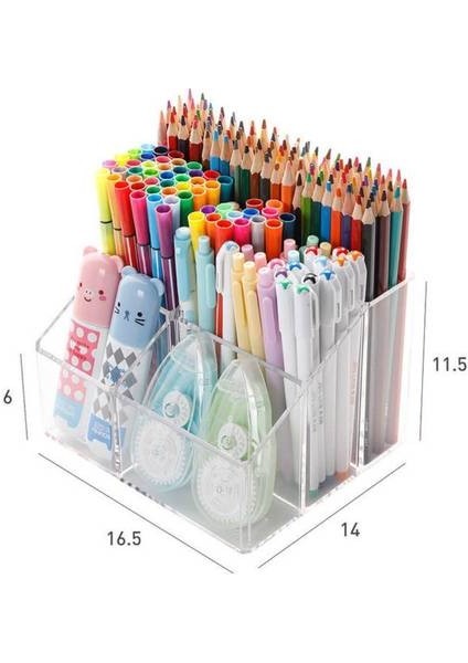 Şeffaf Masaüstü Saklama Kutusu, Öğrenci Kırtasiye Kalemi Tutucu, Ofis Malzemeleri Rafı (Yurt Dışından) fırsatları