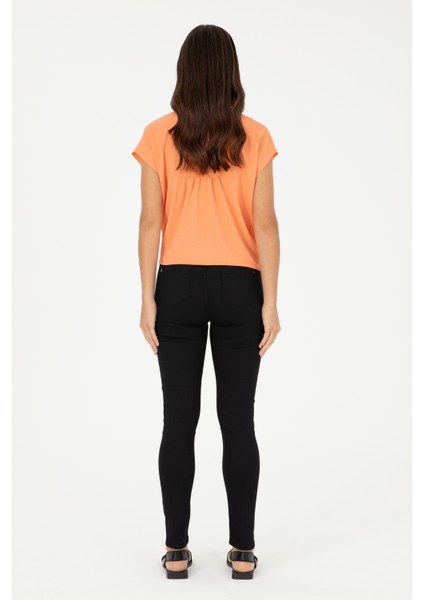 Kadın Siyah Pantolon (Kanvas-Chino) 50281692-VR046