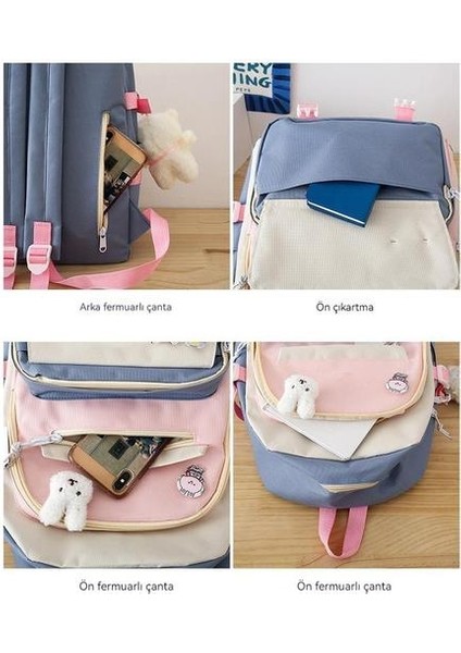 Hafif Yeni Oxford Kumaş Ilköğretim Okulu 5 Parça Okul Çantası (Yurt Dışından) modelleri