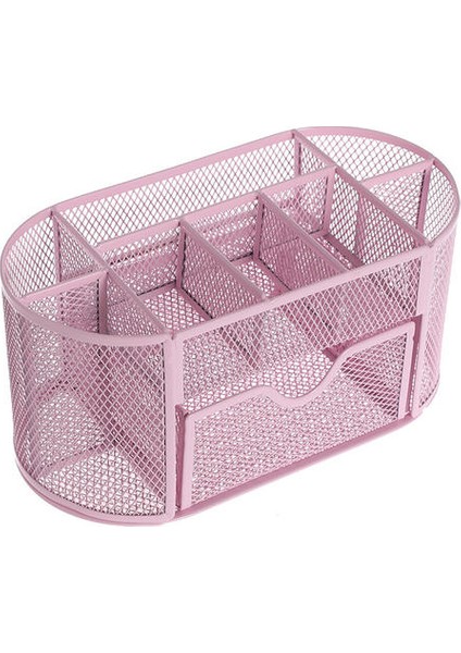 Çekmeceli Çok Fonksiyonlu Saklama Kutusu, Ferforje 9 Izgara Masası Organizatör Kutusu, Masaüstü Öğrenci Kırtasiye Depolama Kutusu (Yurt Dışından)