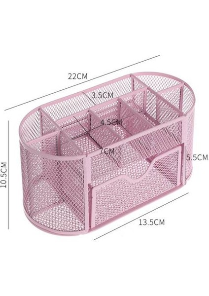 Çekmeceli Çok Fonksiyonlu Saklama Kutusu, Ferforje 9 Izgara Masası Organizatör Kutusu, Masaüstü Öğrenci Kırtasiye Depolama Kutusu (Yurt Dışından) fırsatları