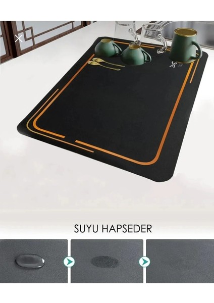 Tekno Trust Akrilik Bulaşık Matı Esnek Bulaşık Selesi Bulaşıklık Tabak Bardak Kurutma Bulaşık Kurutmalık 35 X 4 Cm modelleri