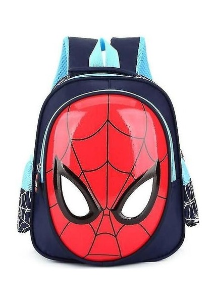 (Koyu Mavi) Çocuk Çocuk Boys Cartoon Spiderman Okul Kitap Çantası Birincil Sırtı Sırt Çantası (Yurt Dışından)