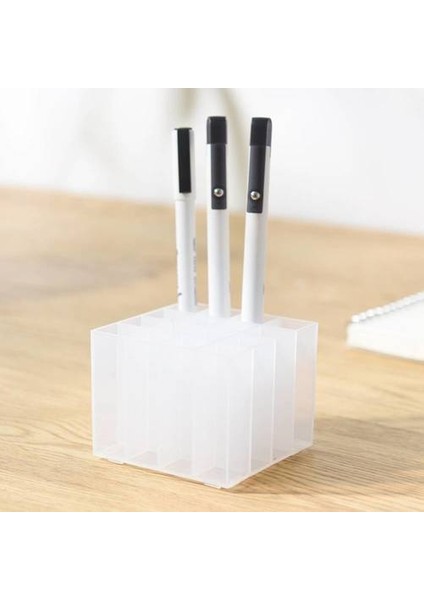Sevimli Dıy 16 Saray Kalem Tutucu, Buzlu Plastik Çok Functurm Masaüstü Saklama Kutusu, Makyaj Kaş Kalemi Tutucu (Yurt Dışından) modelleri
