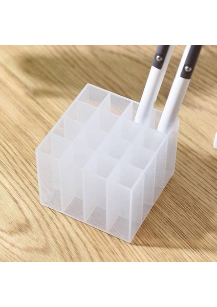 Sevimli Dıy 16 Saray Kalem Tutucu, Buzlu Plastik Çok Functurm Masaüstü Saklama Kutusu, Makyaj Kaş Kalemi Tutucu (Yurt Dışından) indirimleri
