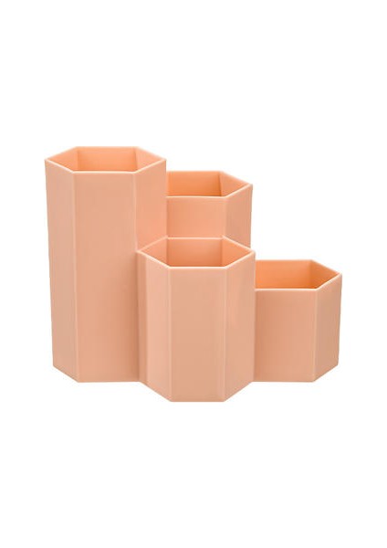 Yaratıcı Kozmetik Saklama Kutusu, Ofis Kırtasiye Kalemi Tutucu, Öğrenci Masaüstü Altıgen Kalem Tutucu (Yurt Dışından)