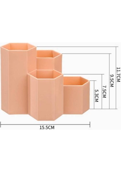 Yaratıcı Kozmetik Saklama Kutusu, Ofis Kırtasiye Kalemi Tutucu, Öğrenci Masaüstü Altıgen Kalem Tutucu (Yurt Dışından) fırsatları