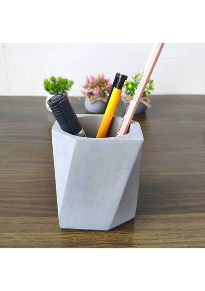 Yaratıcı Kişilik Çimento Kalem Tutucu, Masaüstü Depolama Ofisi Kalem Tutucu, Fuar Yüzlü Beton Kalem Tutucu Kalem Barrel Kutusu (Yurt Dışından) modelleri