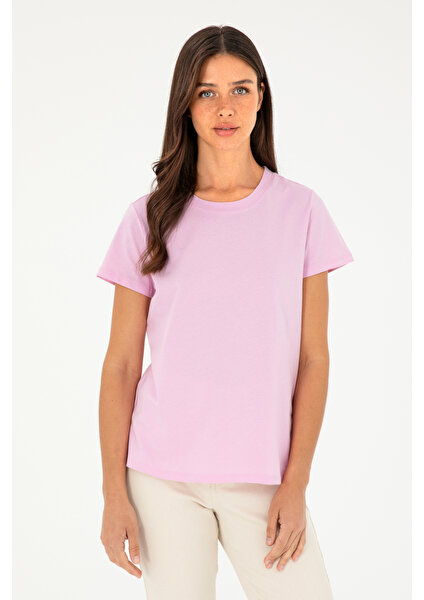 U.S. Polo Assn. Kadın Pembe Tişört Basic 50296152-VR041