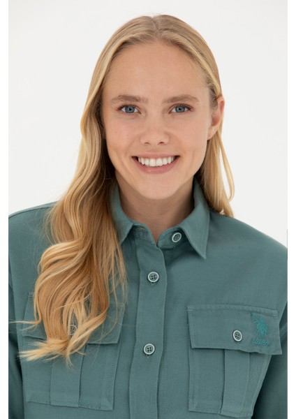 Kadın Mint Gömlek Desenli 50271427-VR090 fiyatları