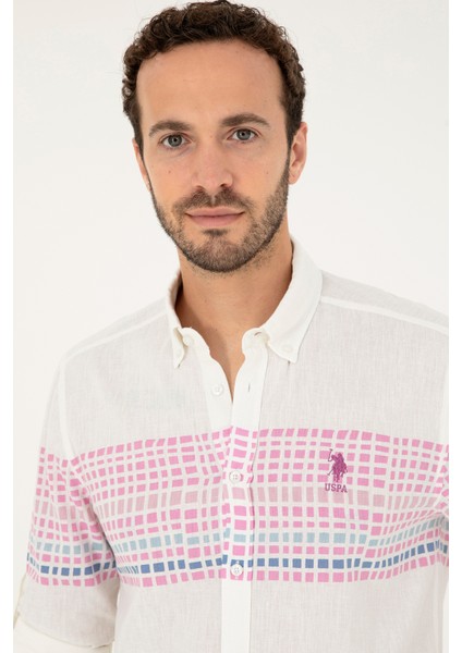 Erkek Menekşe Gömlek Desenli 50283773-VR037 fiyatları